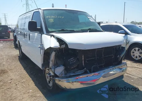 2014 GMC Savana 2500 Work Van z USA, uszkodzony, nr VIN 1GTW7FCA0E1151676